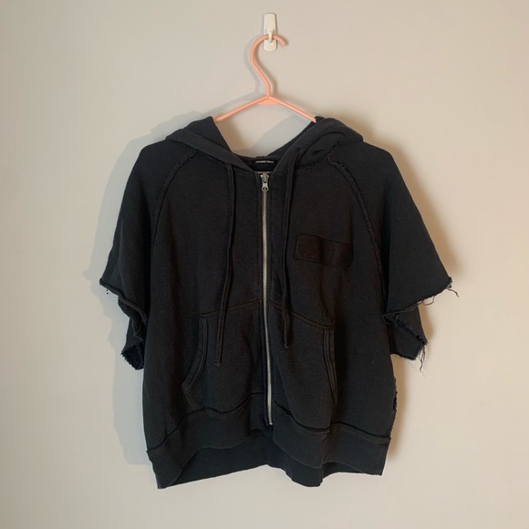 R13 Short Sleeve Zip Hoodie - Picture 2 of 8